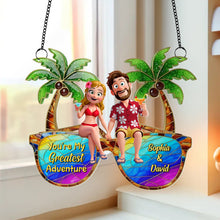 Load image into Gallery viewer, You&#39;re My Greatest Adventure - Personalized Suncatcher Ornament for Couples Ornament PopCulturePrints
