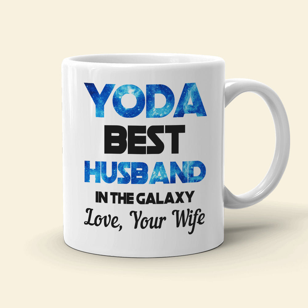 Personalized Yoda Best Husband Mug - Custom Names Coffee Mug PopCulturePrints