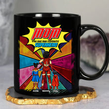 Load image into Gallery viewer, Mom, You Are Our Favorite Superhero - Personalized Black Coffee Mug Coffee Mug PopCulturePrints
