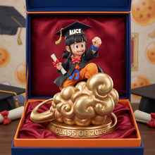 Load image into Gallery viewer, "Celebrate Your Achievements!" - Power Level Graduate Shaped Plaque - Personalized Gift for Graduates Shaped Plaques PopCulturePrints
