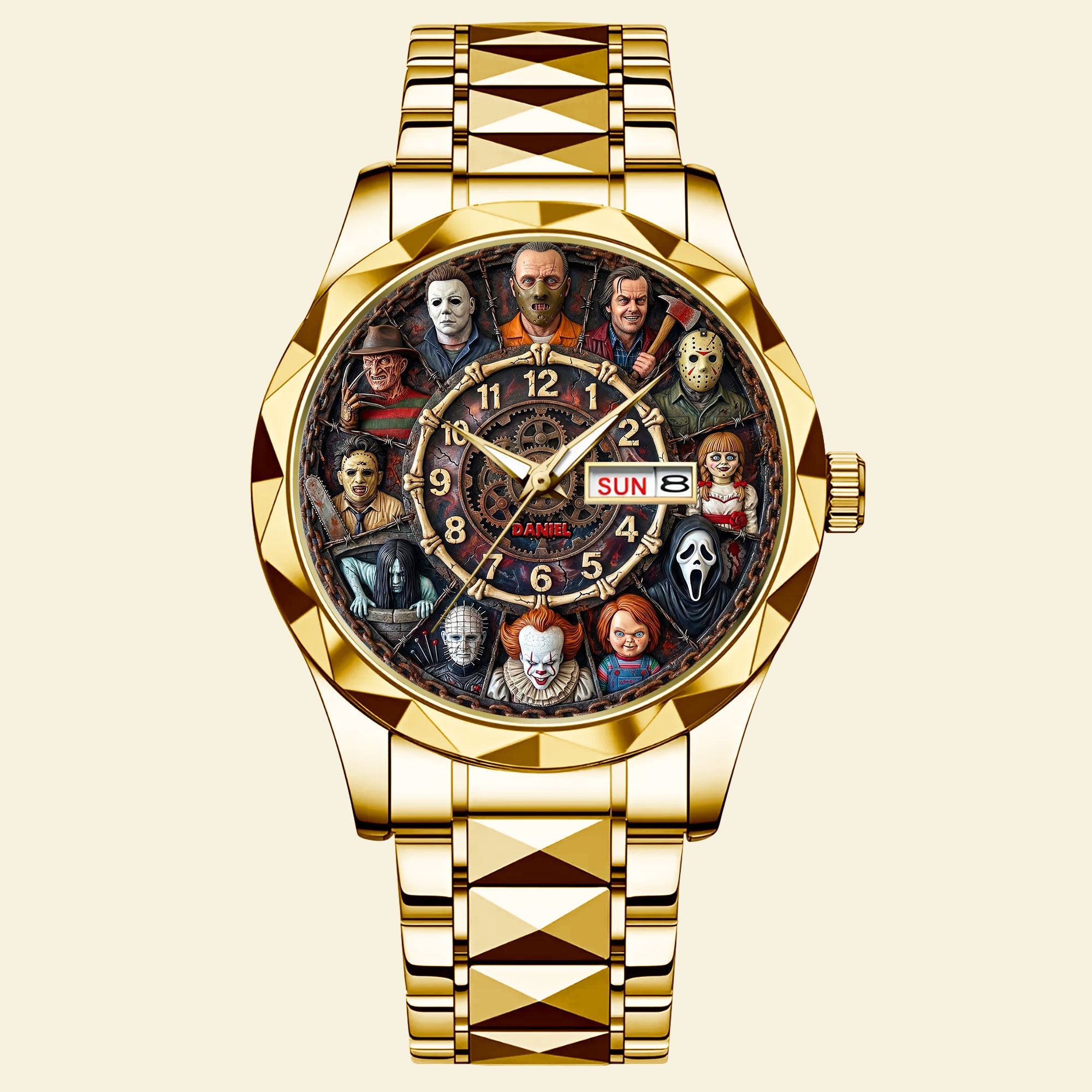 Embrace the Darkness: Horror Lover Men's Watch - Personalized Gifts for Horror Fans Men's Watch PopCulturePrints