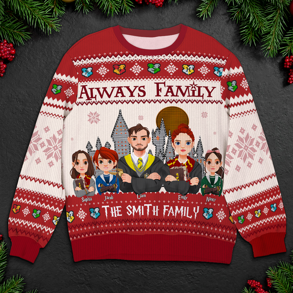 Personalized Family Themed Ugly Christmas Sweater