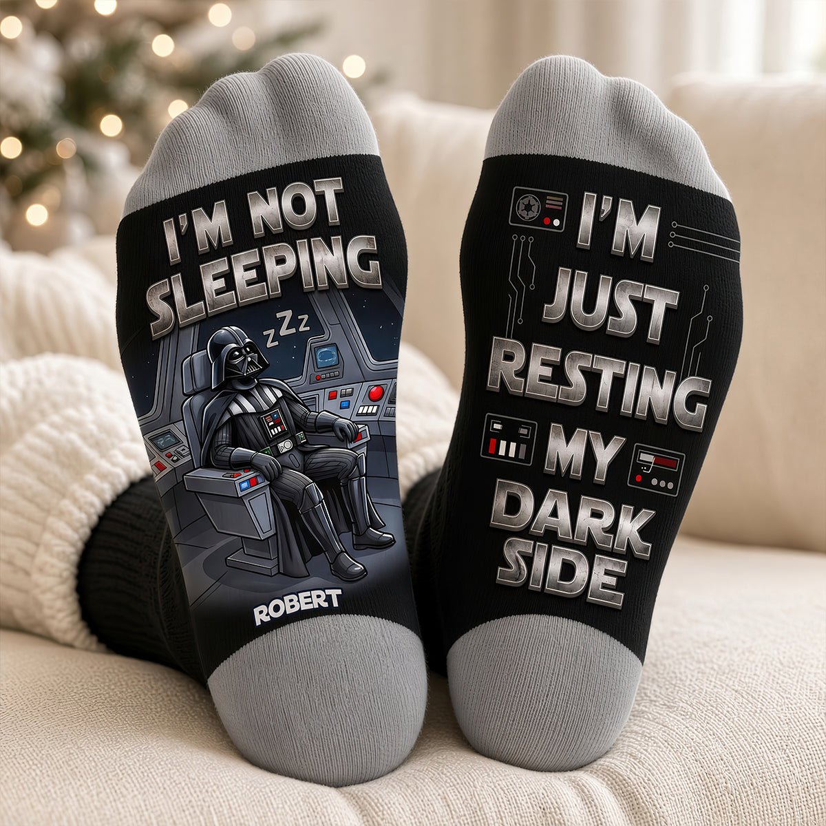 Not Sleeping, Just Resting Socks - Personalized Gift for Film Lovers