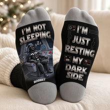 Load image into Gallery viewer, Not Sleeping, Just Resting Socks - Personalized Gift for Film Lovers
