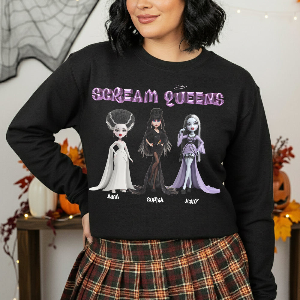 "Scream Queens: Embrace Your Inner Baddie" - Personalized Slay Baddie Shirt for Horror Fans Shirts PopCulturePrints