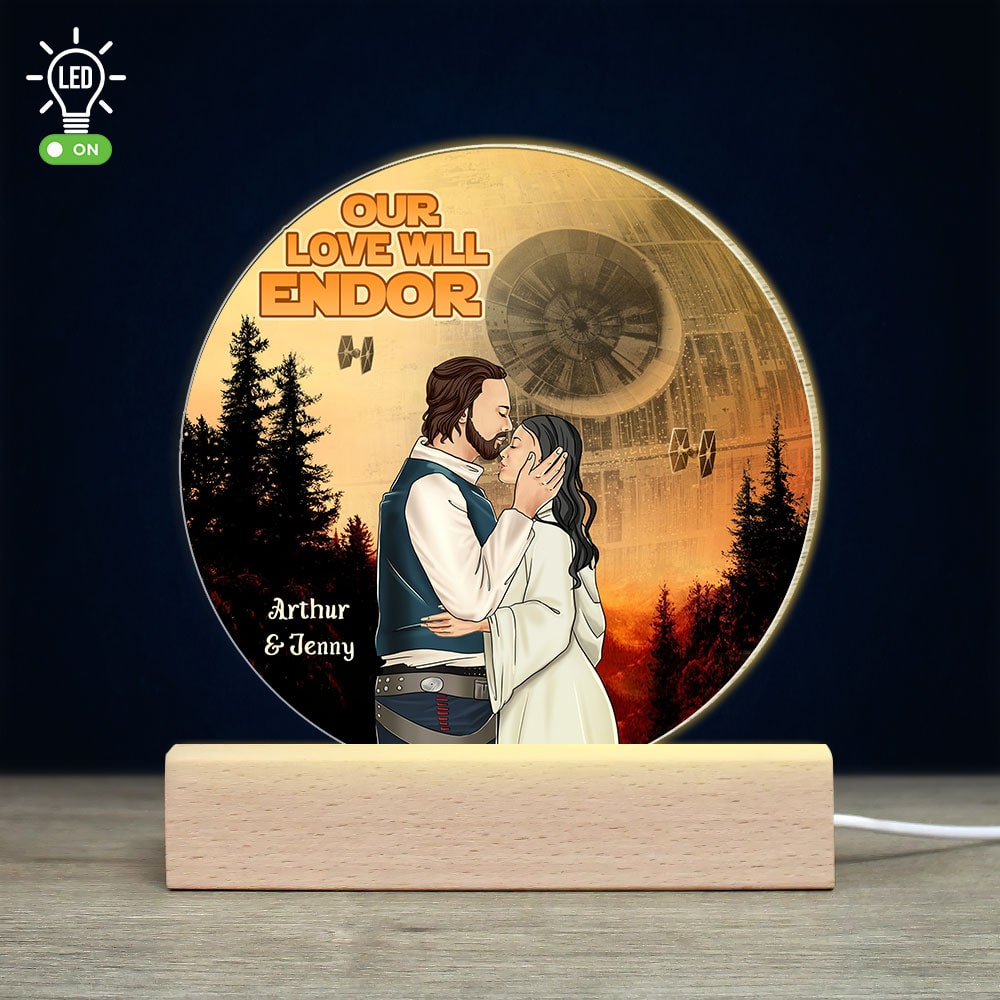 Personalized 3D LED Light for Couples - Our Love Will Endor Led Night Light PopCulturePrints