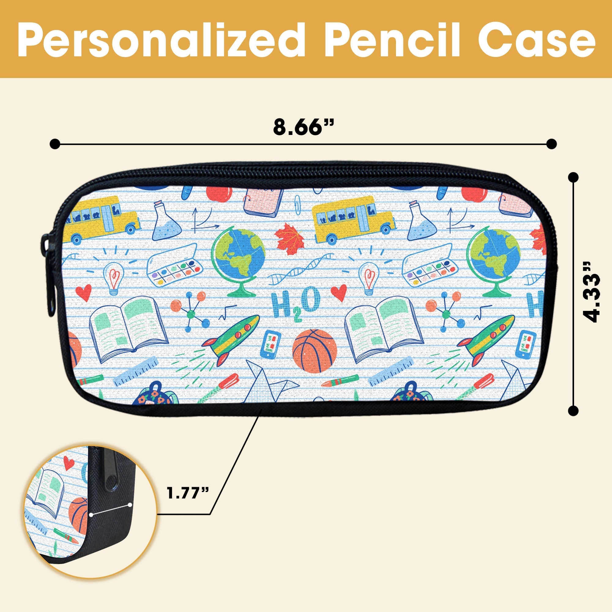 Personalized Superhero Photo Pencil Case - Custom Gift for Kids