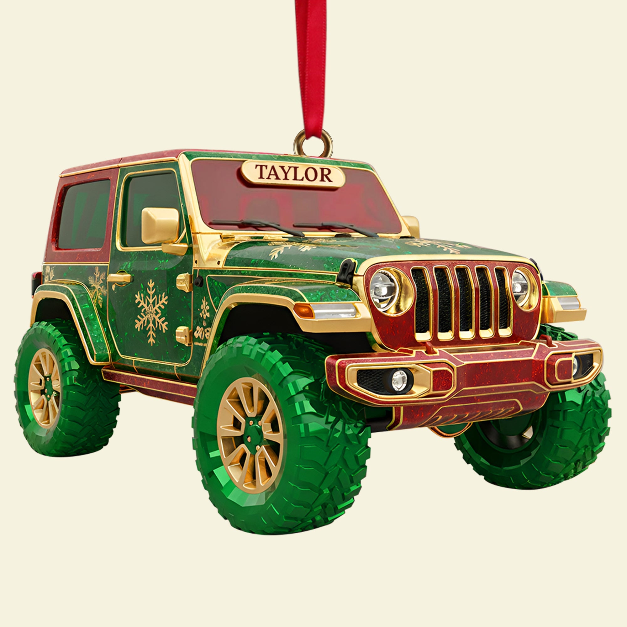 Jolly Off-road Christmas Ornament - Personalized Gift for Off-road Lovers Ornament PopCulturePrints