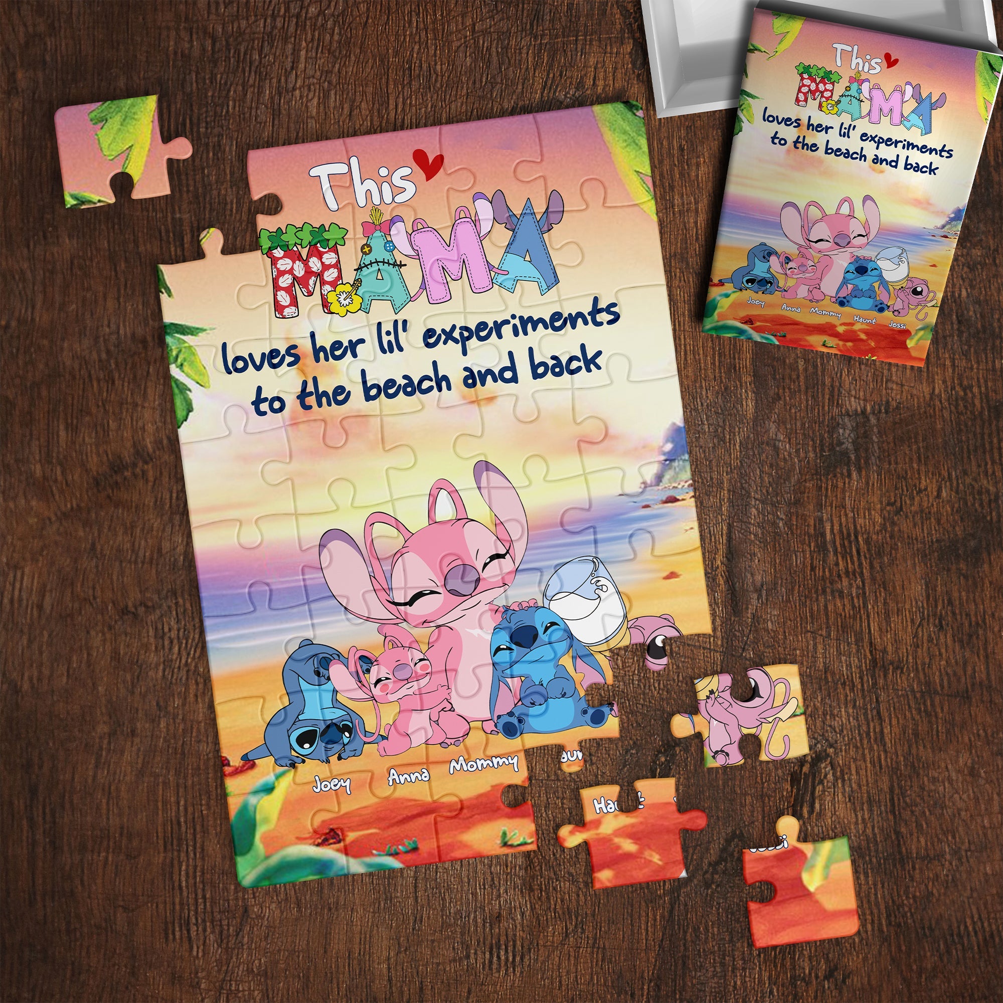 This Mama Loves Her Lil' Experiments | Personalized Puzzle Gift for Mom & Grandma Jigsaw Puzzles PopCulturePrints