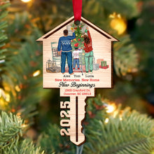 Load image into Gallery viewer, Custom Family Wood Ornament - New Home &amp; Christmas Keepsake Ornament PopCulturePrints
