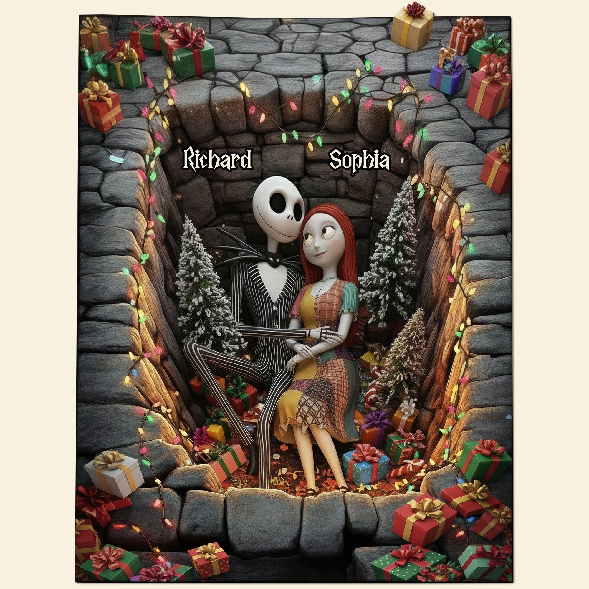Love Beyond the Grave: Spooky Love Doormat - Personalized Gift for Couples Doormat PopCulturePrints