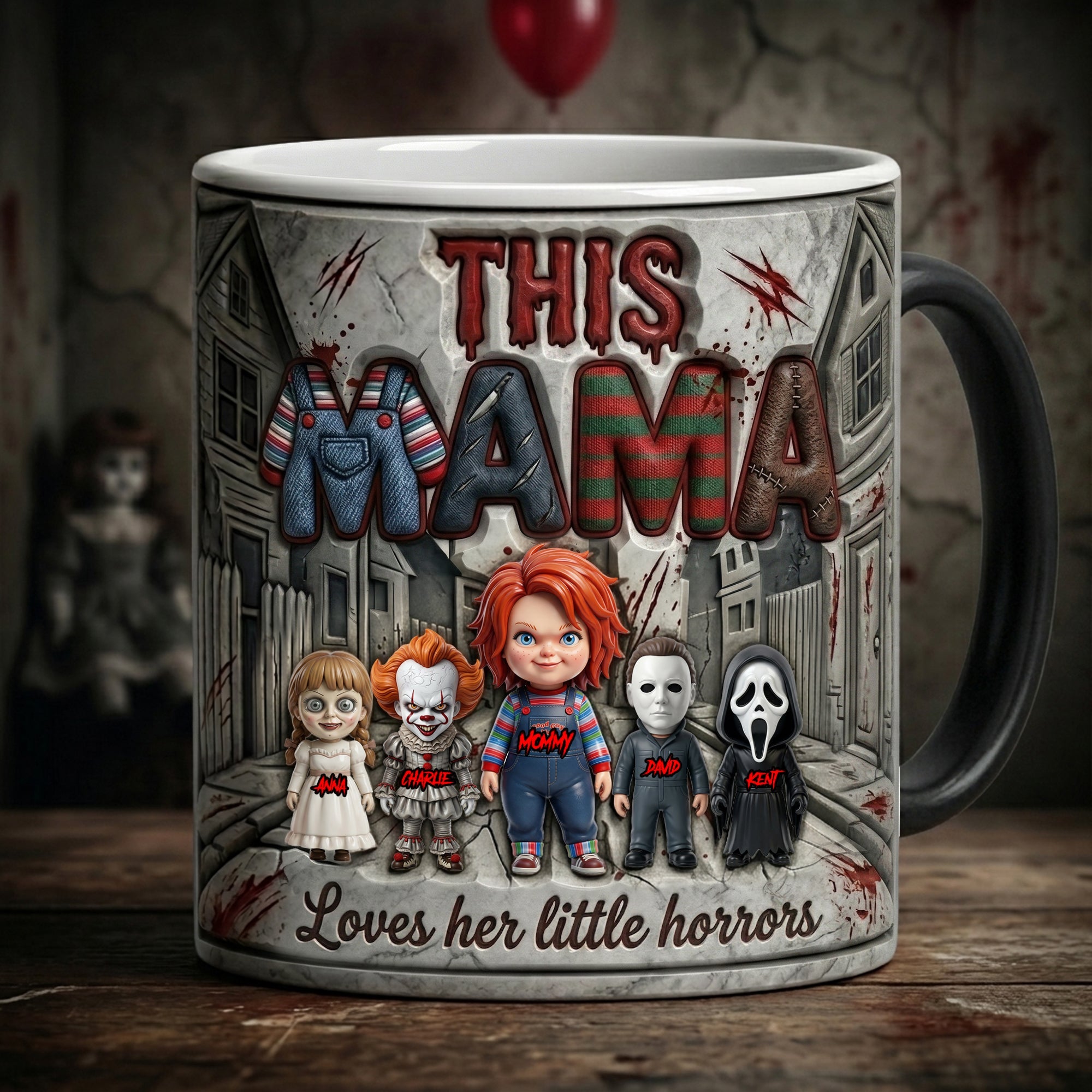 Mama’s Little Horror - Personalized Coffee Mug for Moms Who Love the Spooky Coffee Mug PopCulturePrints