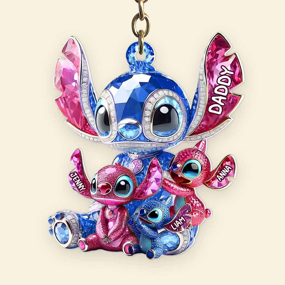 “A Daddys’ Love” - Monster Dad Keychain - Personalized Gifts for Dad Keychains PopCulturePrints