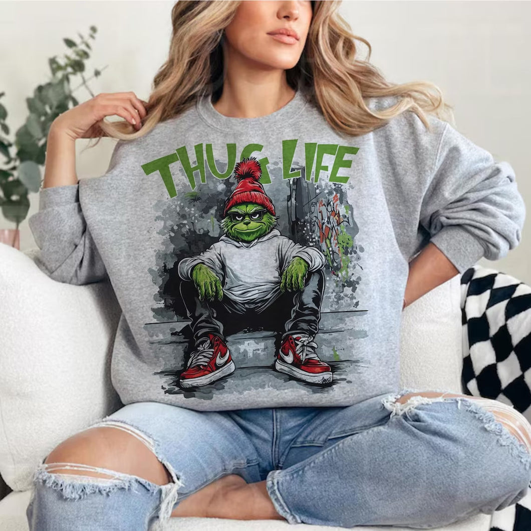 Thug Life Funny Christmas Sweatshirt - Street Style Holiday Sweater