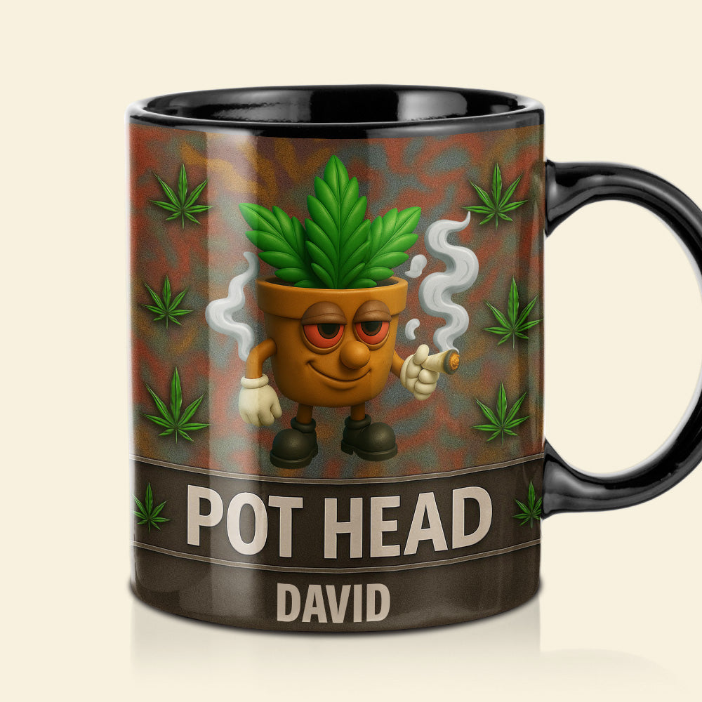 "Elevate Your Coffee Experience" - Pot Head Mug - Personalized Gift for Men Coffee Mug PopCulturePrints