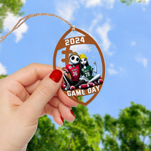 Load image into Gallery viewer, Custom Football Ornament for Couples - Personalized 2024 Valentine’s Day Gifts Ornament PopCulturePrints
