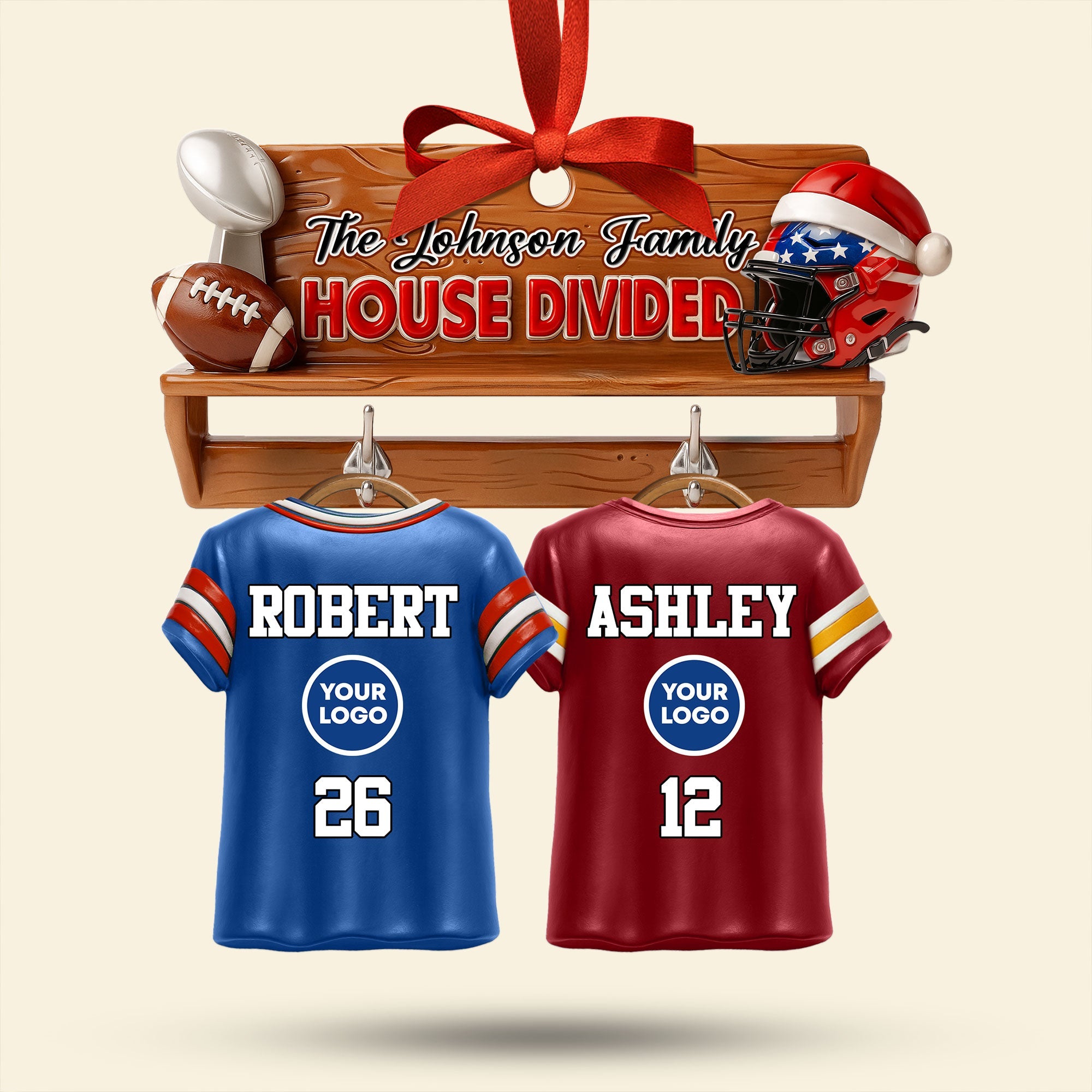 House Divided Family Ornament - A Personalized Touch for Family Unity Ornament PopCulturePrints
