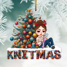 Load image into Gallery viewer, Personalized Knitting Christmas Tree Acrylic Ornament Ornament PopCulturePrints
