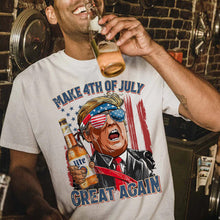 Load image into Gallery viewer, Patriotic 4th of July Men&#39;s Shirt - Make It Great Again Design
