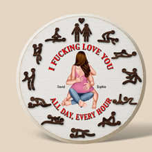 Load image into Gallery viewer, I F***ing Love You - Personalized Naughty Couple Plaque Shaped Plaques PopCulturePrints
