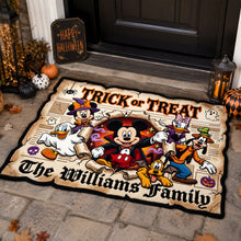 Load image into Gallery viewer, Trick or Treat Doormat - Personalized Halloween Gift for Families &amp; Friends Doormat PopCulturePrints
