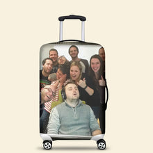 Load image into Gallery viewer, Personalized Funny Photo Luggage Cover – Ideal Gift for Upcoming Trips
