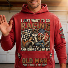 Load image into Gallery viewer, I Just Want to Go Racing - Personalized Old Man Racing 3D Shirt - Gift for Bikers &amp; Racing Enthusiasts AOP Products PopCulturePrints
