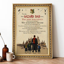 Load image into Gallery viewer, Personalized Wizard Dad Poster - The Man Who Lived
