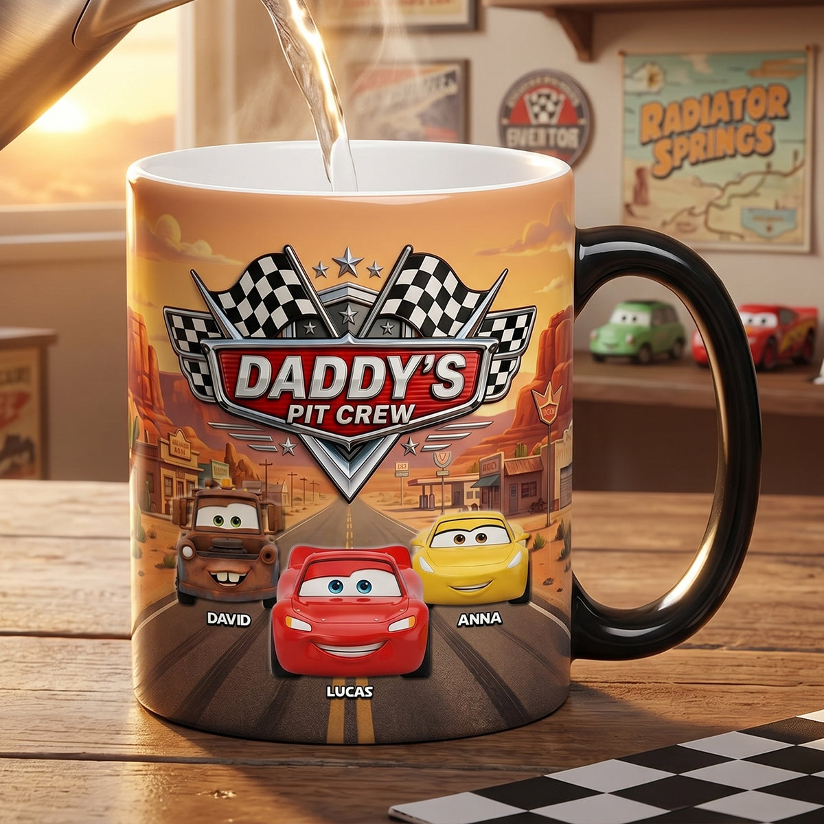 “Join the Adventure with Daddy’s Crew!” - Personalized Magic Ceramic Coffee Mug - Gift for Dad, Grandpa, and Loved Ones Coffee Mug PopCulturePrints