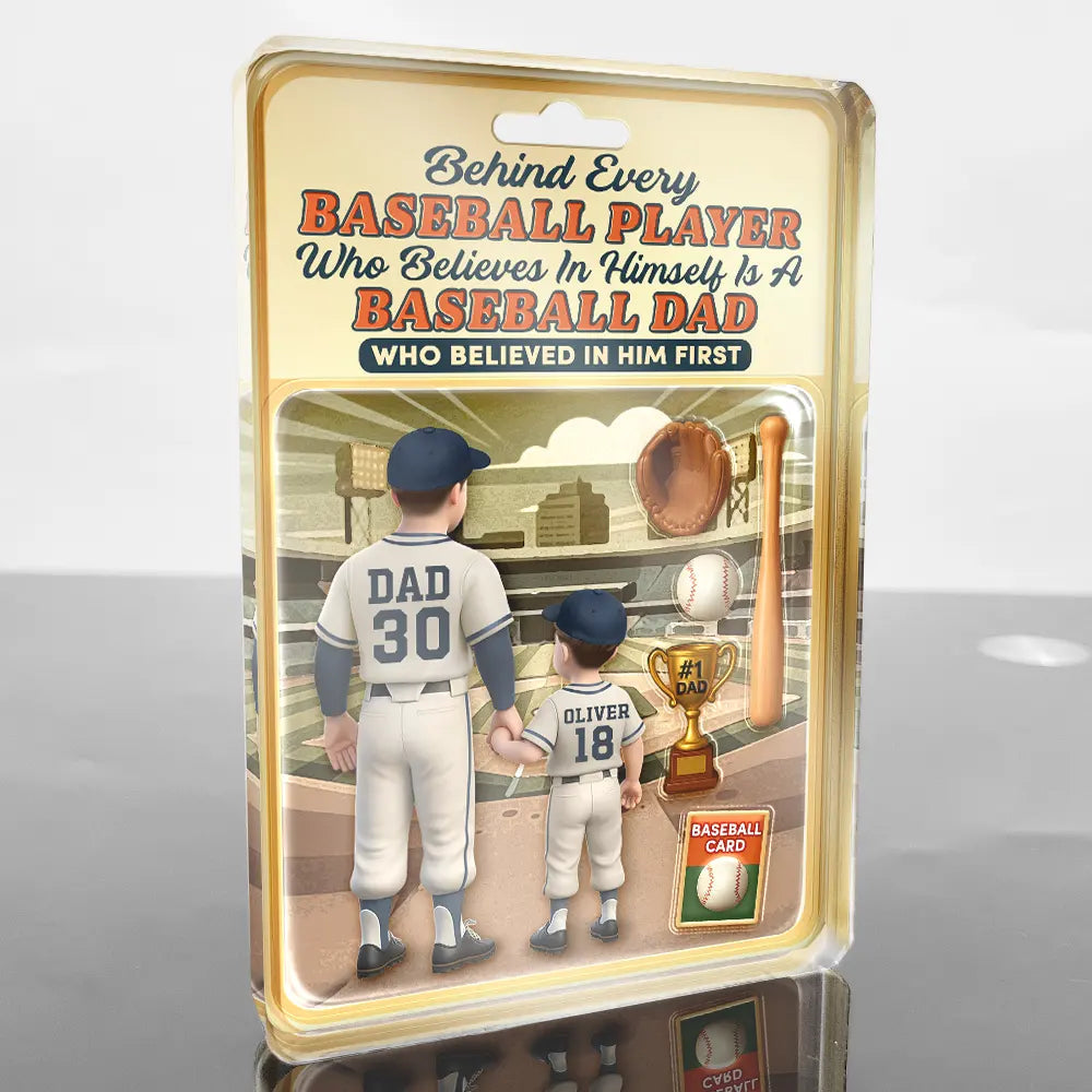 Behind Every Baseball Player - Personalized Custom Shaped Acrylic Plaque Acrylic Plaque PopCulturePrints