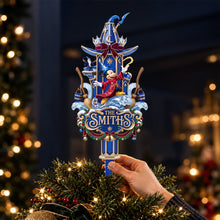Load image into Gallery viewer, “Magical Memories Await” - Enchanted Wizard Tree Topper - Personalized Christmas Gift for Family and Friends
