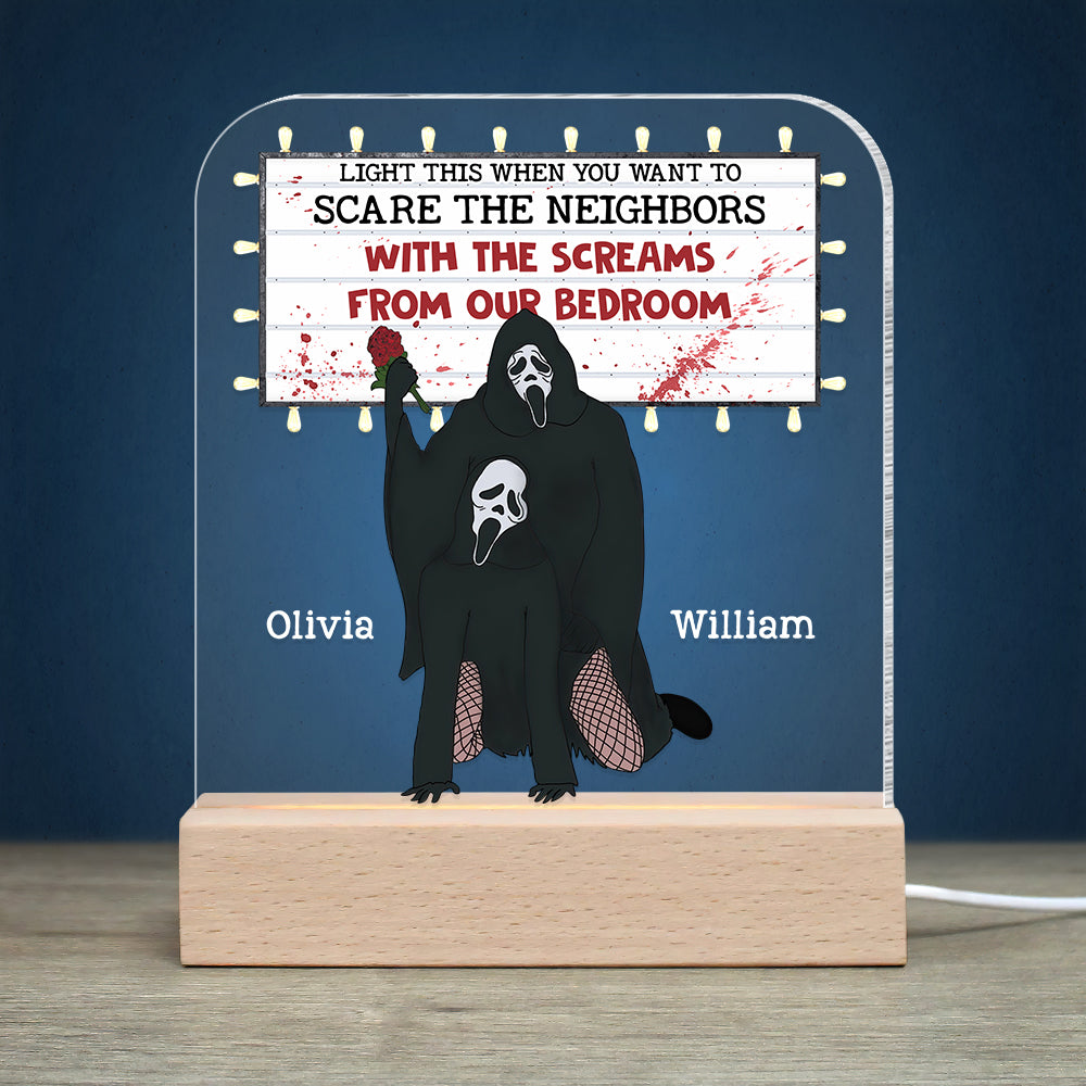 Personalized Horror Romance LED Light - Movie Fan Gift for Valentine's Day Gifts Led Night Light PopCulturePrints