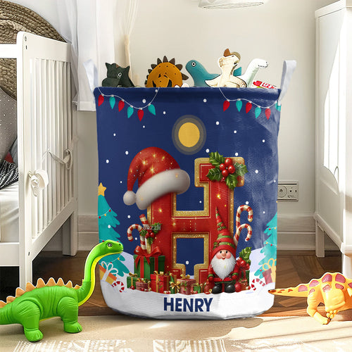 Personalized Kids' Christmas Laundry Basket - Custom Alphabet Design Laundry Basket PopCulturePrints