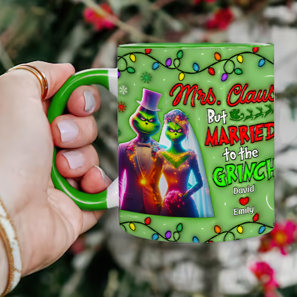 Personalized Christmas Mug for Couples - Greenmonster Theme & Valentine's Day Gifts Coffee Mug PopCulturePrints