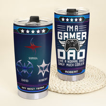 Load image into Gallery viewer, Personalized Gamer Dad Tumbler - Customizable Gift Tumbler Cup PopCulturePrints
