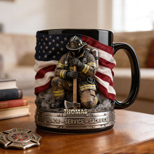 Firefighter Pride Coffee Mug - Personalized Gift for Firefighters Coffee Mug PopCulturePrints