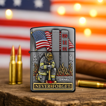 Load image into Gallery viewer, Never Forget – Personalized Firefighter Lighter - Custom Gift for Heroes Lighter PopCulturePrints
