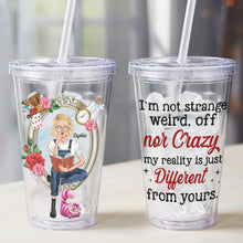 Load image into Gallery viewer, Personalized Acrylic Tumbler - Unique Reality Design for Book Lovers Tumbler Cup PopCulturePrints

