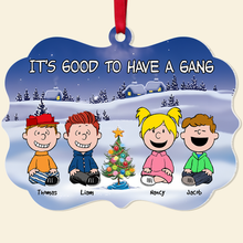 Load image into Gallery viewer, Personalized Best Friends Christmas Ornament - Festive Gang Ornament PopCulturePrints
