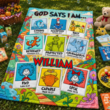 Load image into Gallery viewer, God Says I Am... - Personalized Christian Blanket for Faithful Souls
