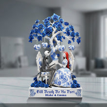 Load image into Gallery viewer, “Till Death Do Us Part” - Personalized Couple Plaque - Custom Gift for Couples, Lovers, and Anniversaries Shaped Plaques PopCulturePrints
