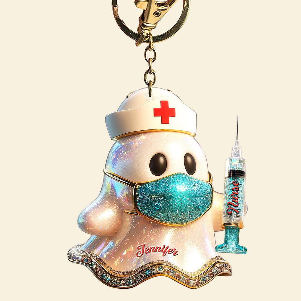 Nurse Ghost Keychain - A Heartfelt Tribute to Caregivers Keychains PopCulturePrints