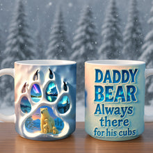 Load image into Gallery viewer, &quot;Daddy Bear Always There for His Cubs&quot; - Personalized Coffee Mug - Gift for Dad, Grandpa, Family Coffee Mug PopCulturePrints
