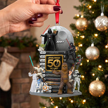 Load image into Gallery viewer, "Celebrate 50 Years of Adventure - Personalized Christmas Ornament for Cosmic Lovers"
