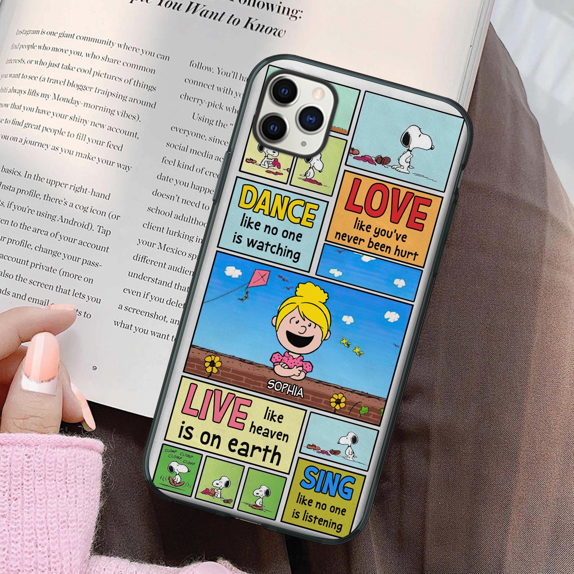 Personalized Cartoon-Themed Phone Case - Dance, Love, Live & Sing