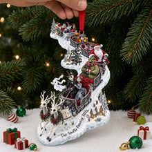 Load image into Gallery viewer, Bring Joy with Whimsical Sleigh Acrylic Ornament - Personalized Holiday Gift for Everyone Ornament PopCulturePrints
