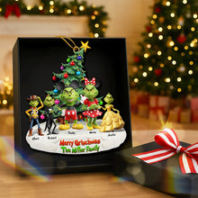 Load image into Gallery viewer, Bring Joy to the Season with Our Playful Green Family Christmas Ornament - Personalized Gift for Everyone! Ornament PopCulturePrints
