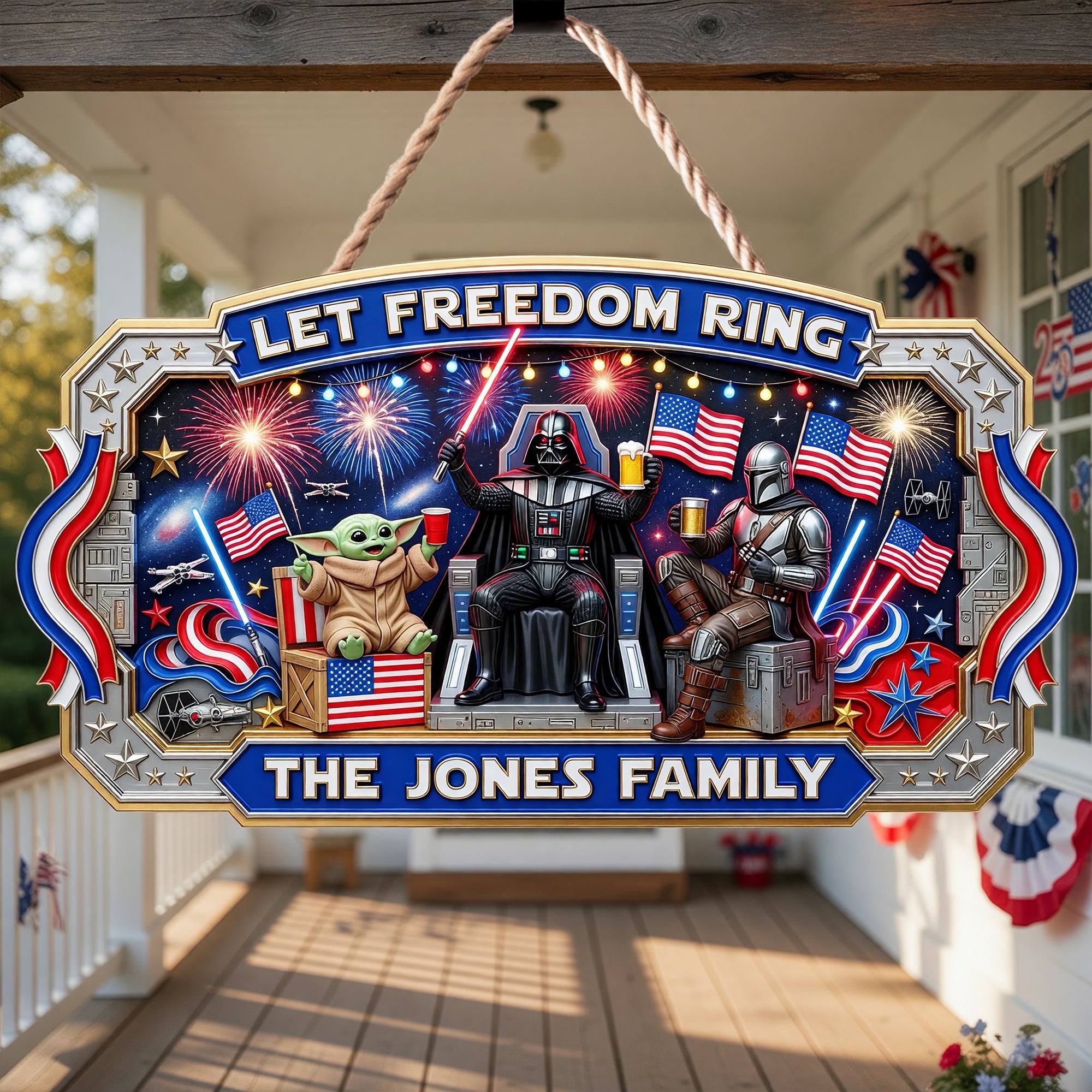 Let Freedom Ring - A Celebration of America’s 250th Anniversary Acrylic Sign - Personalized Gift for Family