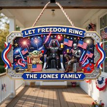 Load image into Gallery viewer, Let Freedom Ring - A Celebration of America’s 250th Anniversary Acrylic Sign - Personalized Gift for Family
