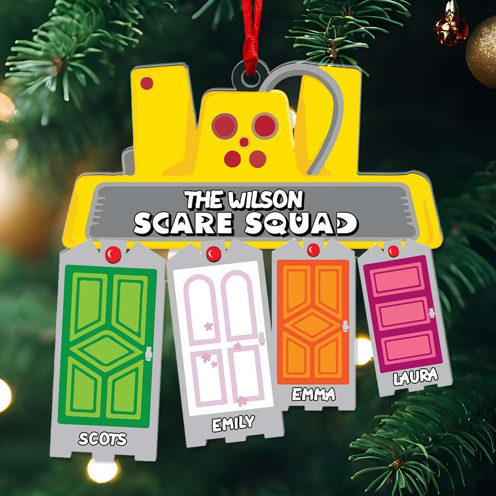 Customizable Family Christmas Ornament - Scare Squad Design Ornament PopCulturePrints